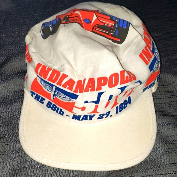 Vintage Rare 80s Nascar 1984 INDIANAPOLIS 500 Racing Snapback Printers Cap - Picture 1 of 11
